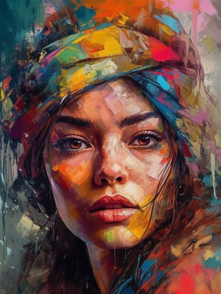 Creative artist and little girl paint amazing portrait, their video goes viral