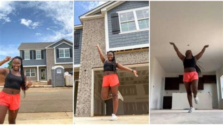 Cute Black Lady Fulfills Childhood Dreams, Flaunts Mansion She Built At 23, Video of Stunning House Goes Viral