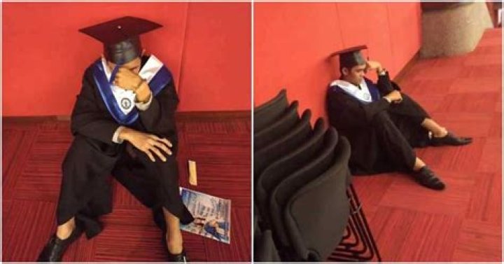 Feeling Unloved: Student Cries as Parents Skip His Graduation Ceremony, Says it is the Saddest Day of His Life