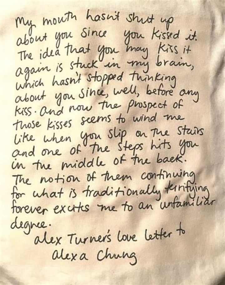 Inside Alex Turner’s Love Letter to Ex Girlfriend Alexa Chung