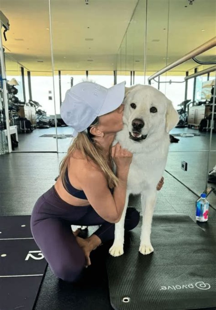 Jennifer Aniston Hits The Yoga Mat For A Workout With Her Dog Lord Chesterfield — See Pics