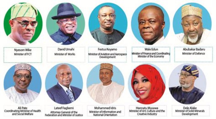 List of Top 10 Crucial Ministries in Tinubu's Cabinet, Ministers Heading Them and Their States of Origin