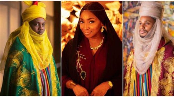 Lovely Photos As Alex Ekubo, Segun Arinze, Other Top Nigerian Celebs Storm Movie Premiere in Northern Outfits