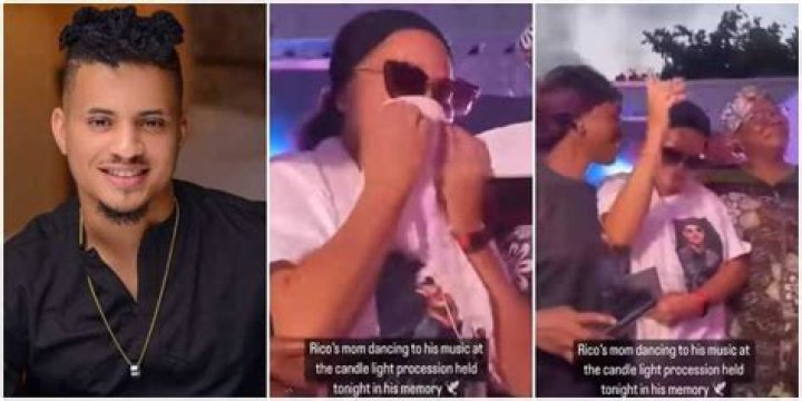 “Must Be So Hard”: Touching Video Shows Late Rico Swavey’s Mum Dancing to His Song at Candlelight Service