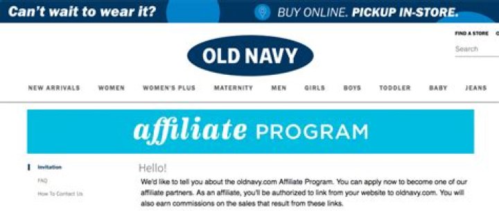 Old Navy Affiliate Program – Payout, Review, and Sign Up