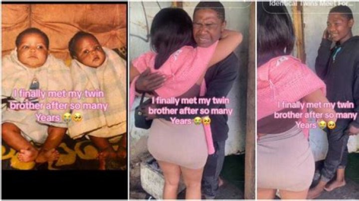 "Please Go with Him": Man Weeps Like a Baby in Video as He Reunites with Twin Sister After Many Years